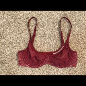 Victoria’s Secret Burgundy Bra 34D! Unlined Demi!